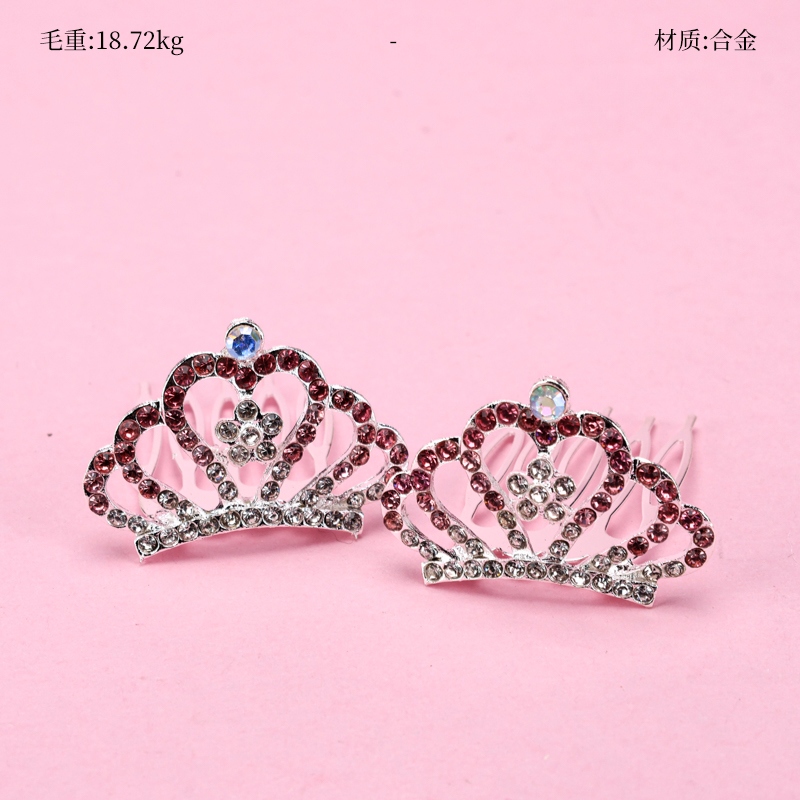 Corona de Rhinestone Rosa En Caja