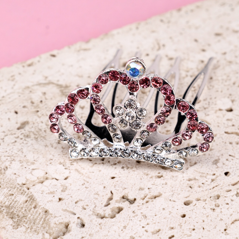 Corona de Rhinestone Rosa En Caja 3
