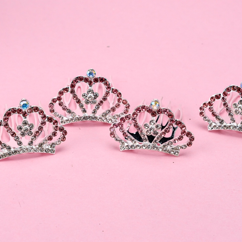 Corona de Rhinestone Rosa En Caja 4