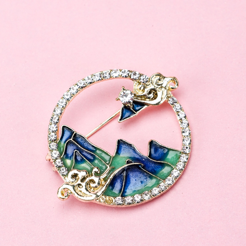 Nuevo Estilo Chino Qianli Jiangshan Brooch 3