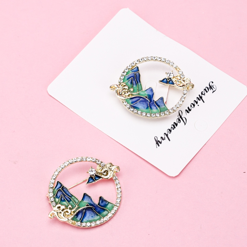 Nuevo Estilo Chino Qianli Jiangshan Brooch 4