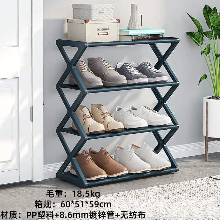 2509X Shoe Rack 4 Layers-green (OPP Bag) 4