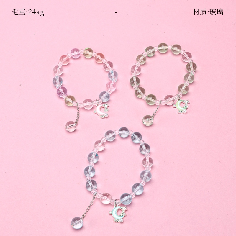 Transparent Bead Moon Highlight Diamond Pulsera 2