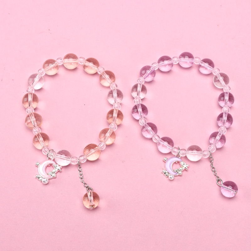 Transparent Bead Moon Highlight Diamond Pulsera 3