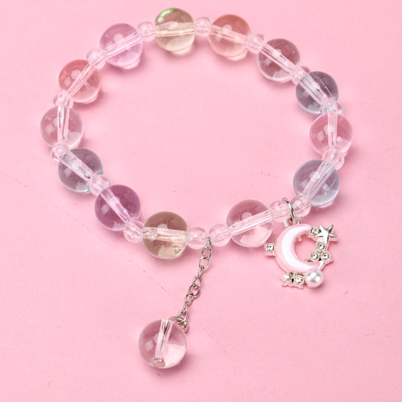 Transparent Bead Moon Highlight Diamond Pulsera 4