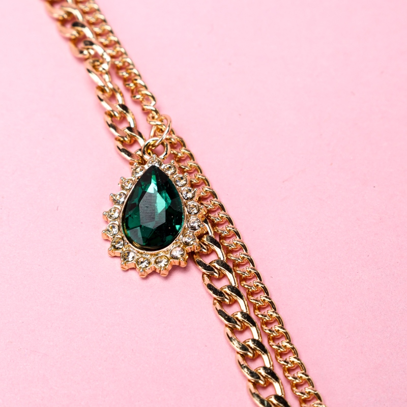 Doble Capa de Agua Gota Zircon Pulsera 4