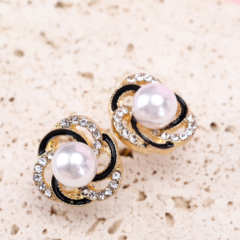 Pendientes de Perla Con Viento de Micro-set 4