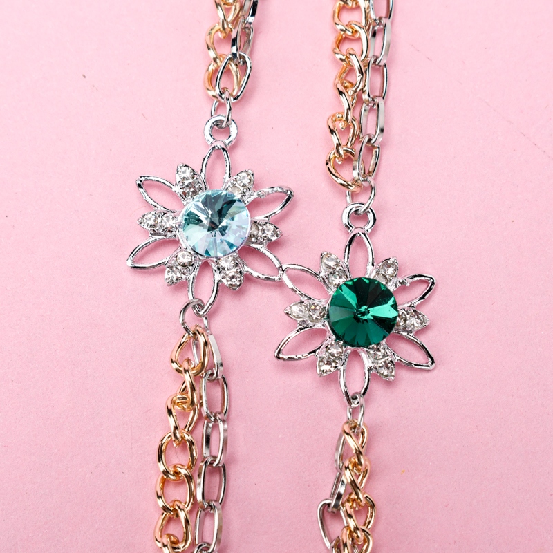 Zircon Doble Cadena Hollow Pulsera 3