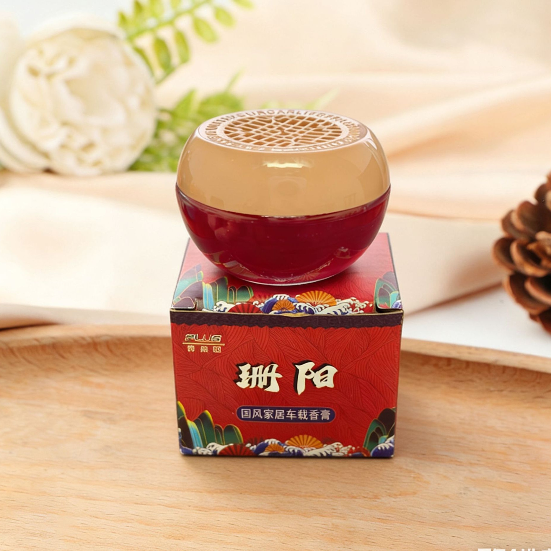 Pelo de Bolas Sin Fuego Guofeng Creativo Coche Interior Balm (90g) 5