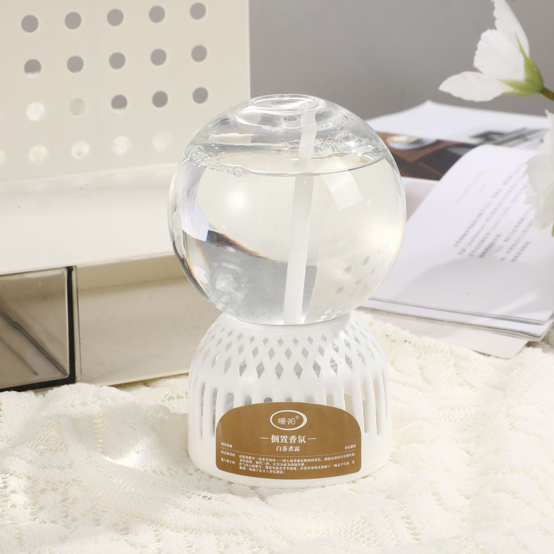 Cabello de Bola Sin Fuego Hogar Invertido Aromaterapia Interior (350ml) 5