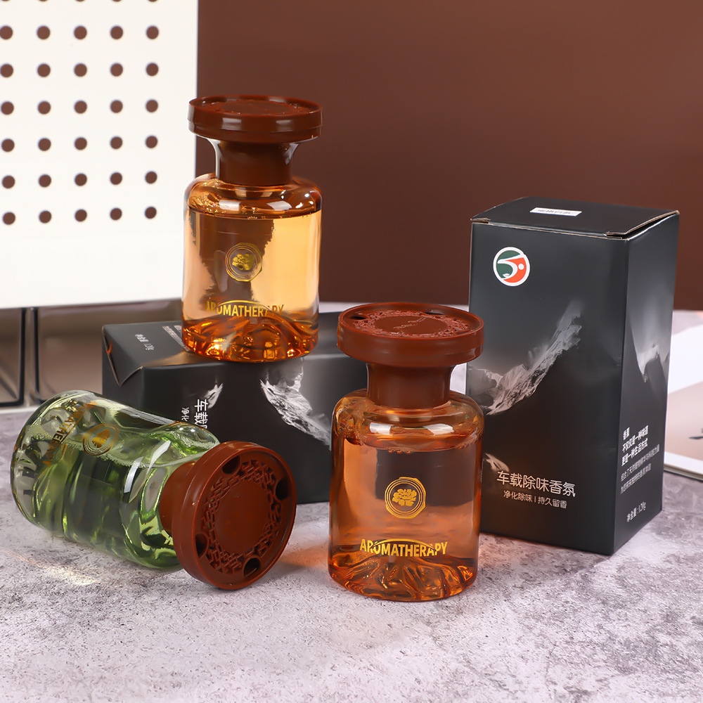 Película Sin Fuego Botella de Vidrio Vista Montaña Interior Coche Aromaterapia (120ml)