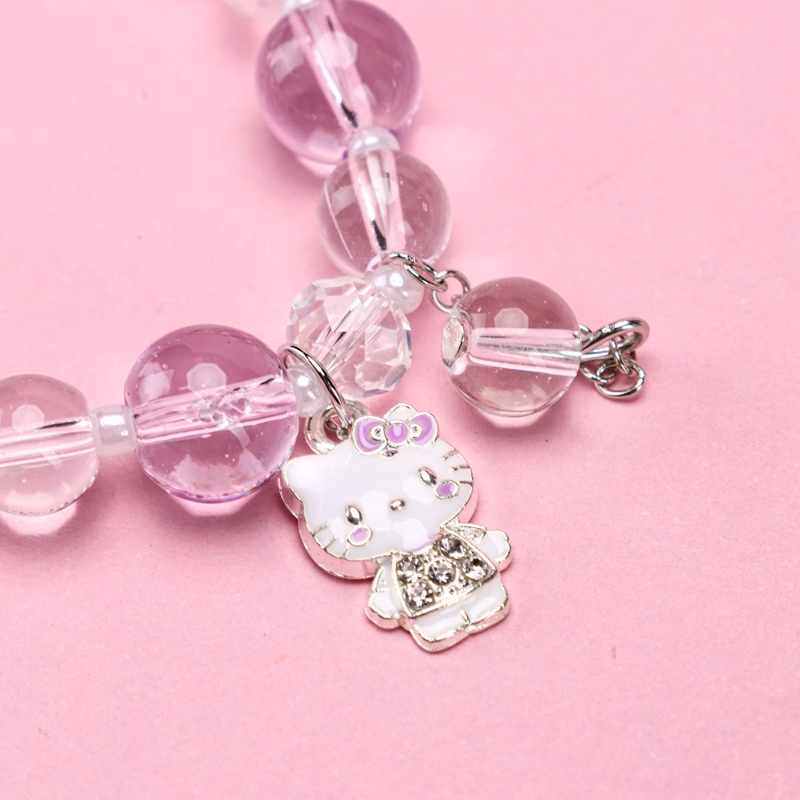 Transparent Beads Rhinestone Kitten Bracelet 4