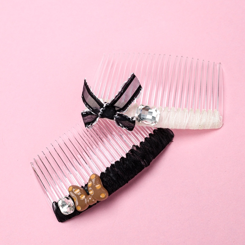Boxed Cloth Bow-tie Accesorios Cross Comb 3