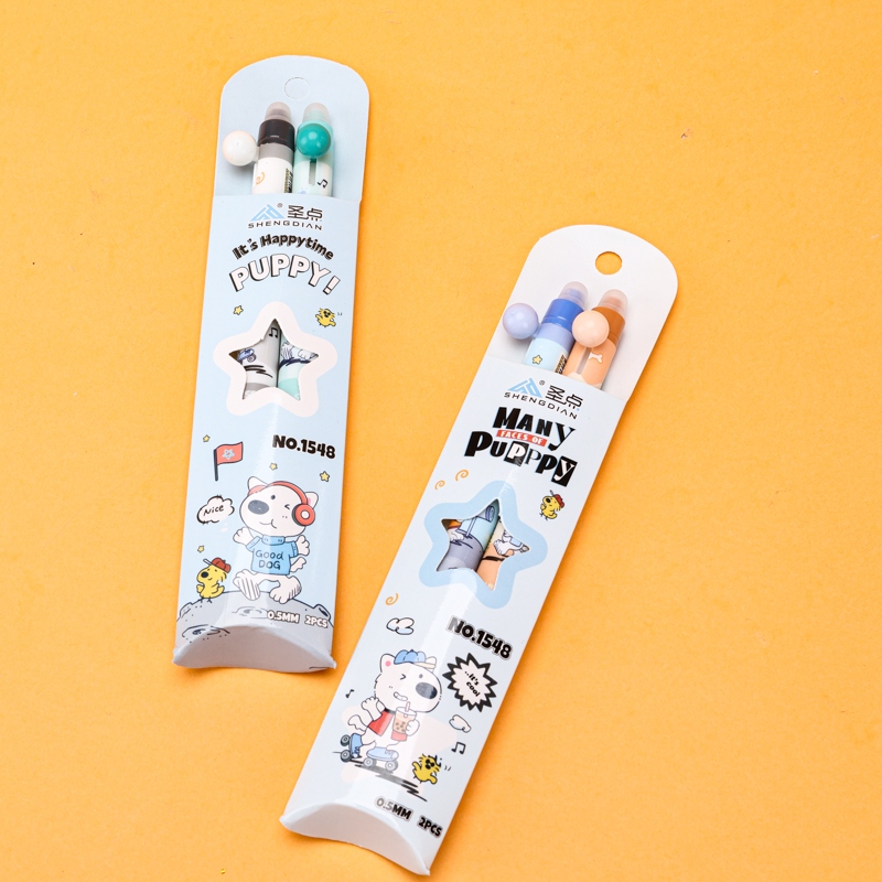 Holy Point 1548 Caron Dog Erasable Pen 2 Pack 3
