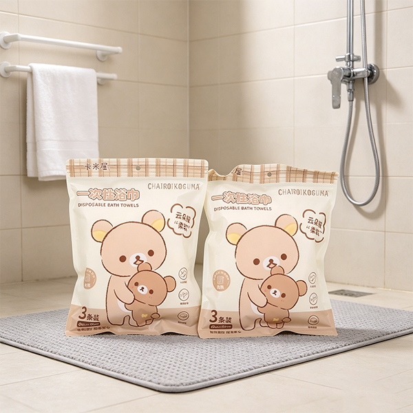 DYYJ-54 Fácil Oso Toalla de Baño Desechable (3 Pack) 3