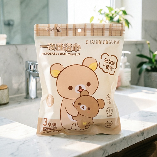 DYYJ-54 Fácil Oso Toalla de Baño Desechable (3 Pack) 4