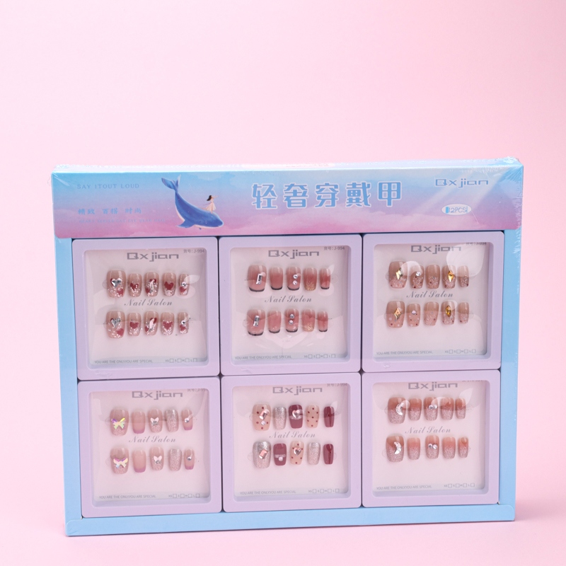 994 Glitter Uñas Falsas Multi-drill (Cuadra) 4