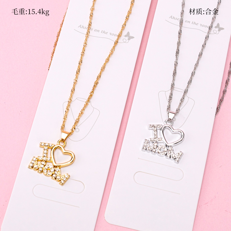 Diamantes Carta Collar de Corazón