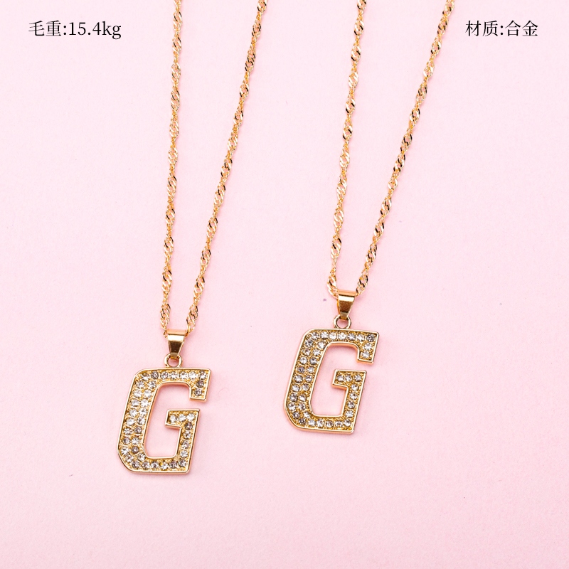 Nuevo Collar de Letra de Diamante Completo 2