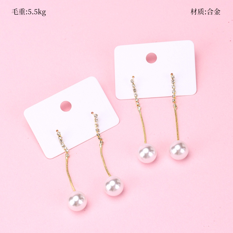 Pendientes Colgante de Perlas Largas