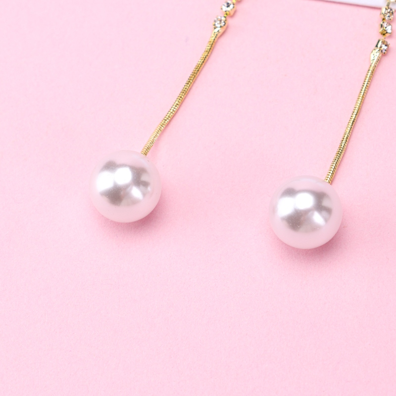 Pendientes Colgante de Perlas Largas 4