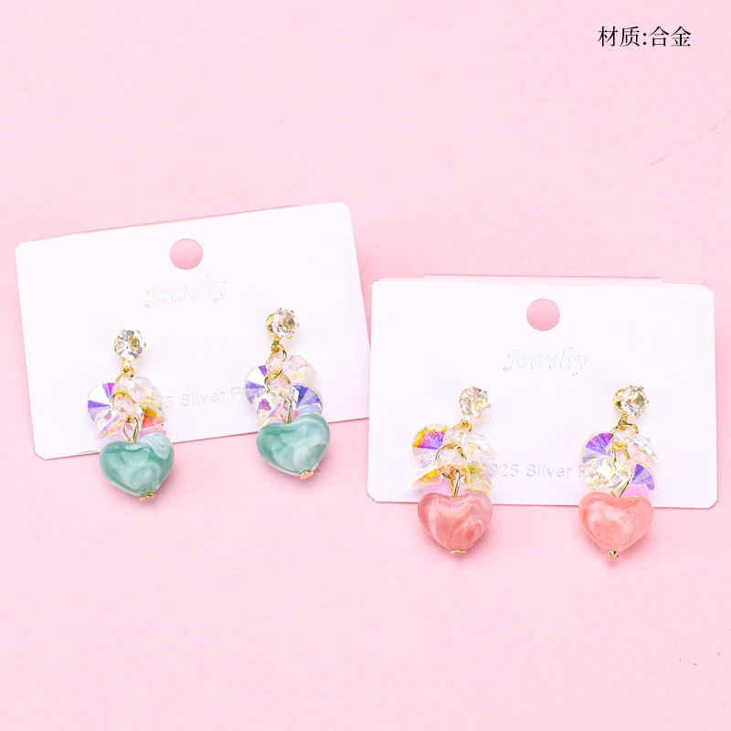 Pendientes de Piedras Preciosas de Color Largo 2