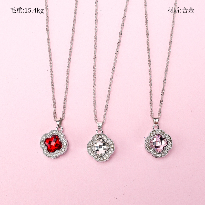 Colorido Zircon Lucky Grass Collar