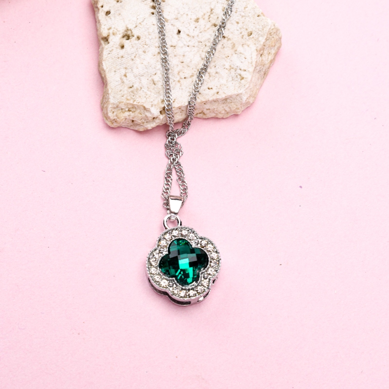 Colorido Zircon Lucky Grass Collar 4