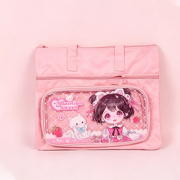 TH002B Horizontal de Tres Pisos de Mano Bolsa Tutorial Meow Fruit Sister]]] 3