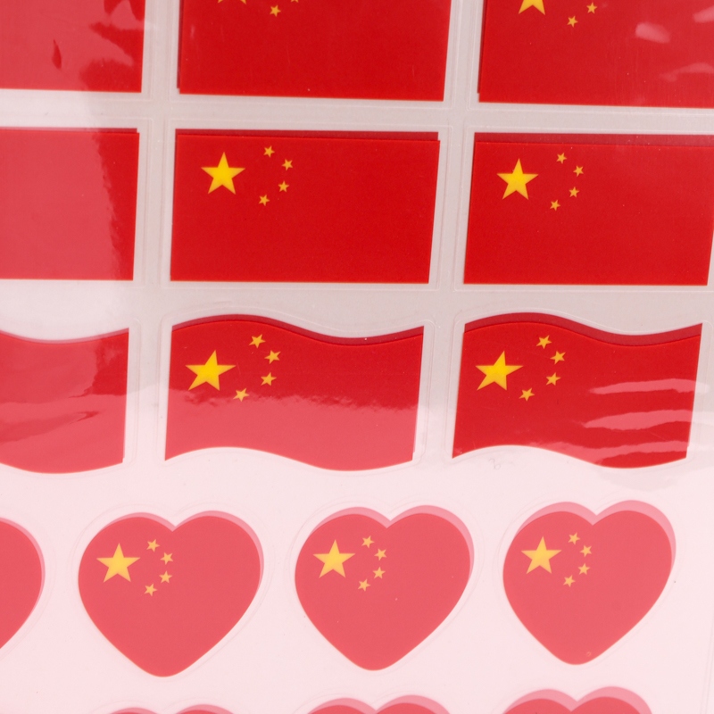 Nueva Serie de Bandera Roja Pegatinas Cara 4