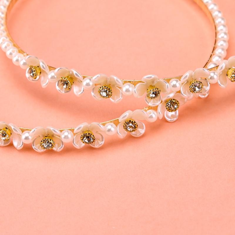 Rinstone Camellia Pearl Head Buckle 4