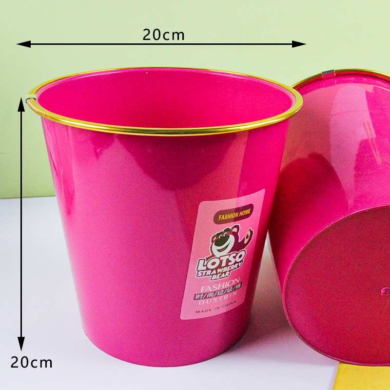 Mingsheng A-006 Gold Edge Strawberry Bear Trash Can 2
