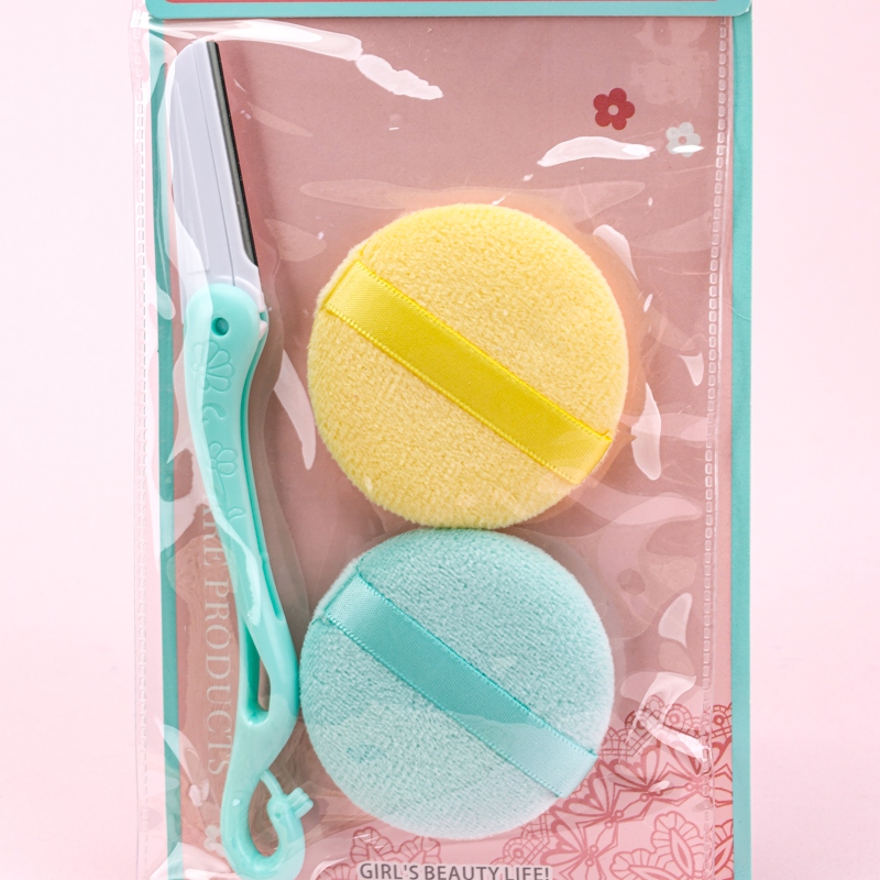 S-692 Flocking Powder Puff Eyebrow Juego 4