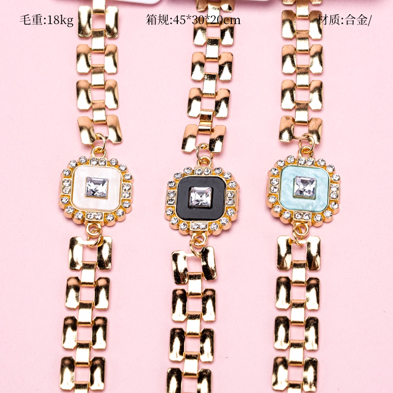Moda Cuadrado Zircon Accesorios Pulsera 2