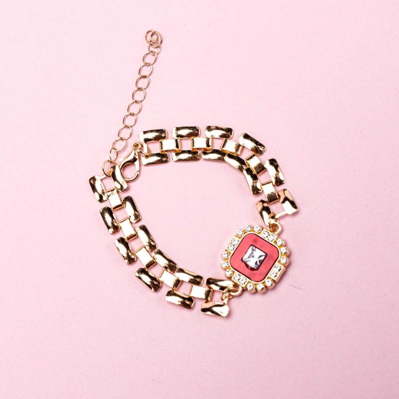 Moda Cuadrado Zircon Accesorios Pulsera 4
