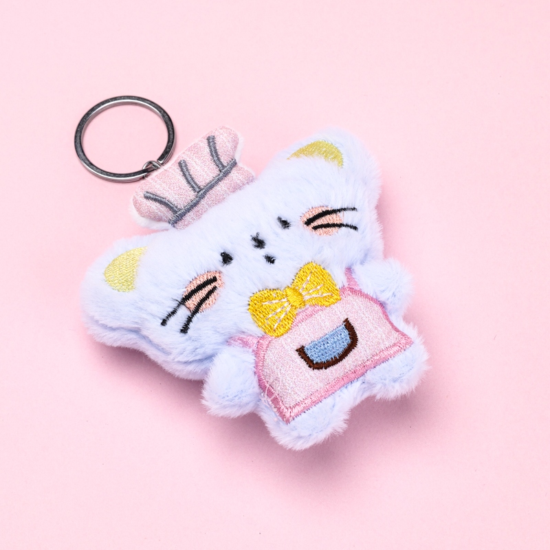 Chef Hat Small Animal Plush Pendant 4