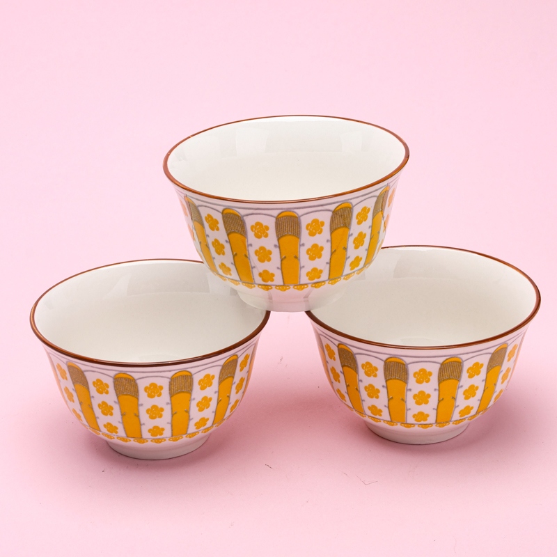 Impresión de 4 Pulgadas Ethnic Bowl (Yellow Plaid) 3
