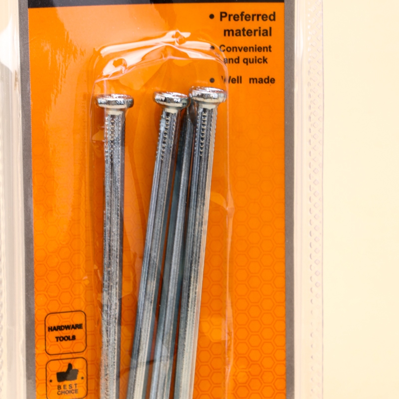 A- 9692 Plata 3 Pulgadas de Cemento Uñas (4pcs) 4