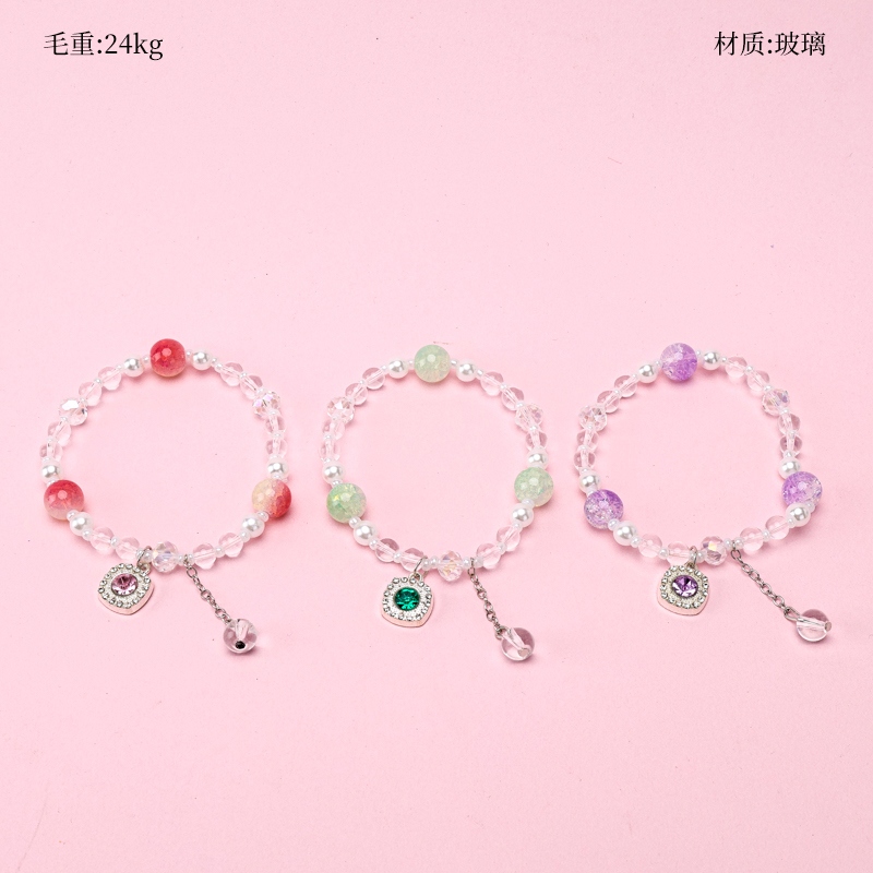 Colgante de Diamante de Color Pulsera de Perlas de Cristal 2