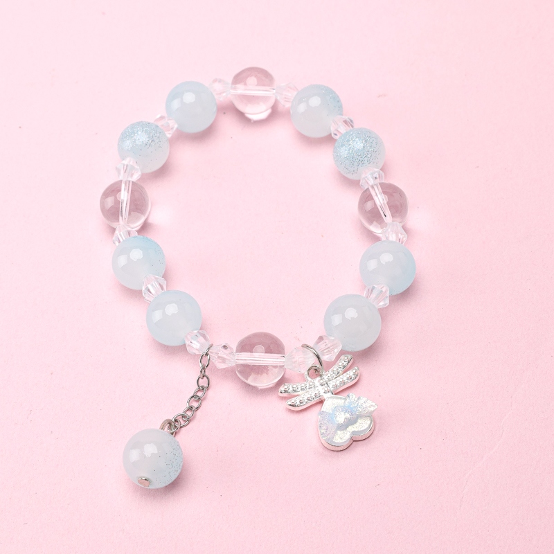 Peach Heart Wings Pulsera de Cristal 3