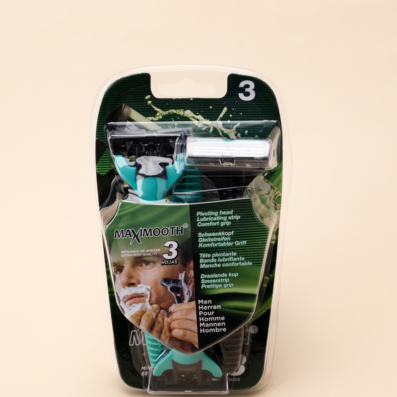 3389G Green Three-layer Shaver (3pc) 3