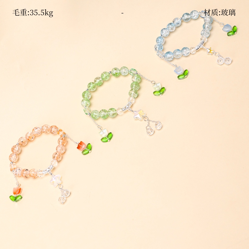 Popcorn Star Flower Tassel Pulsera 2
