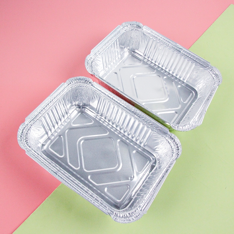 LYJ-6205 Air Fryer Aluminum Foil Long Square Plate Pack de 4 3