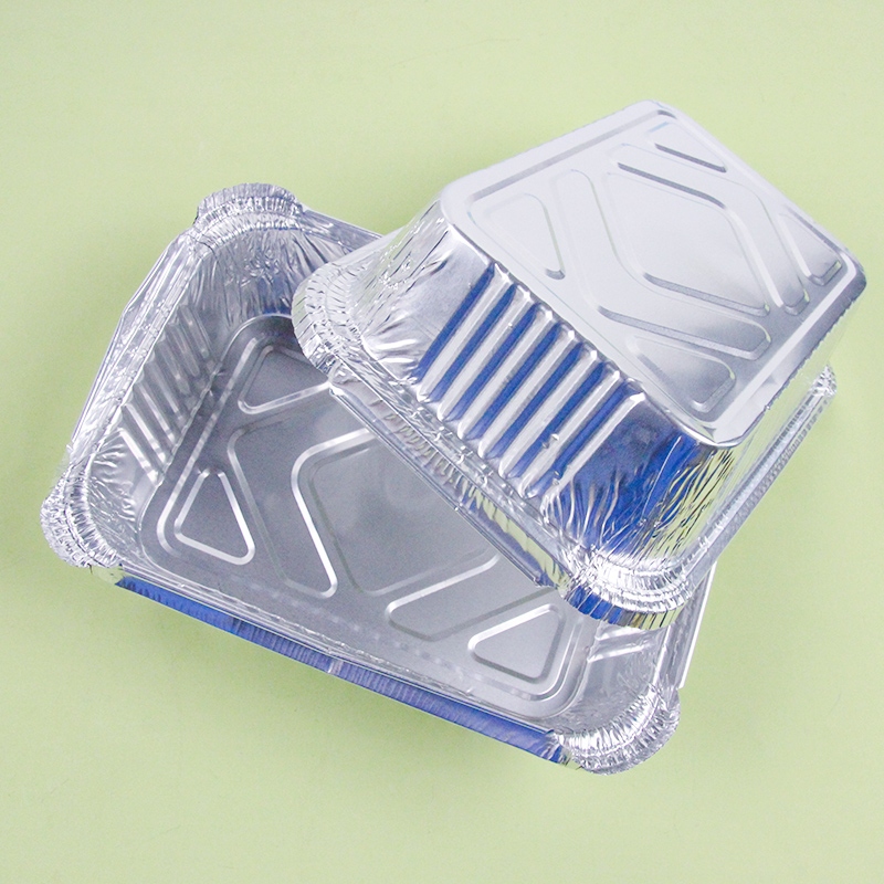 LYJ-6205 Air Fryer Aluminum Foil Long Square Plate Pack de 4 4
