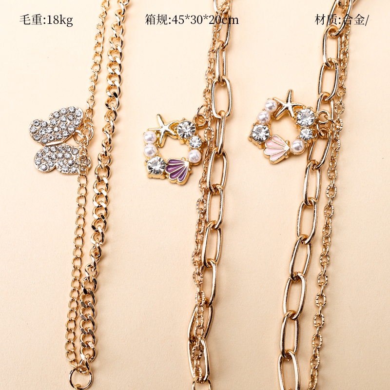 Doble Capa Perla Punto de Perforación Accesorios Pulsera