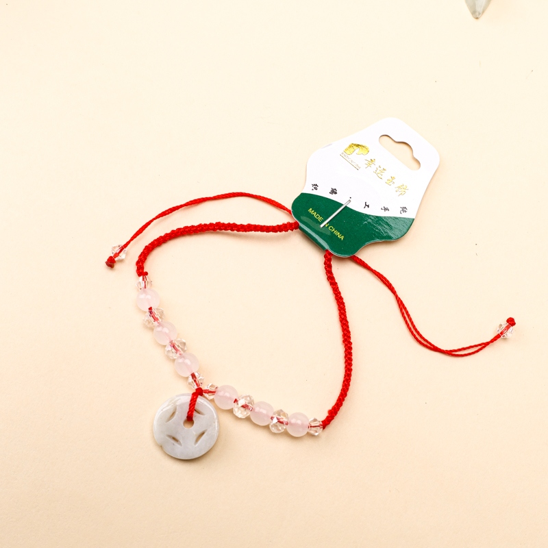 Nueva Cuentas Blancas Pulsera Colgante de Jade 3