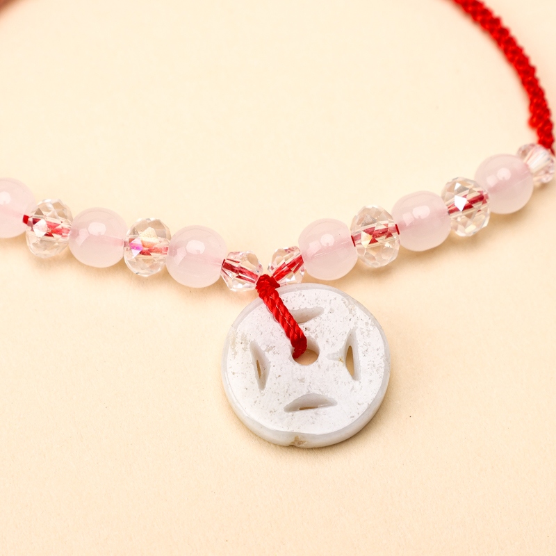 Nueva Cuentas Blancas Pulsera Colgante de Jade 4