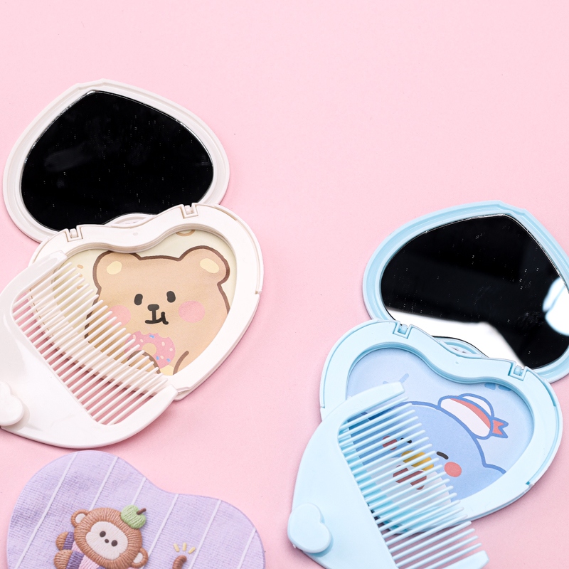 16004165 Caricatura Cardiaca Flip Mirror Comb 3