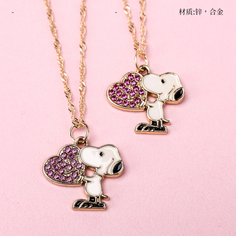 Rosa Diamante Snoopy Collar 2