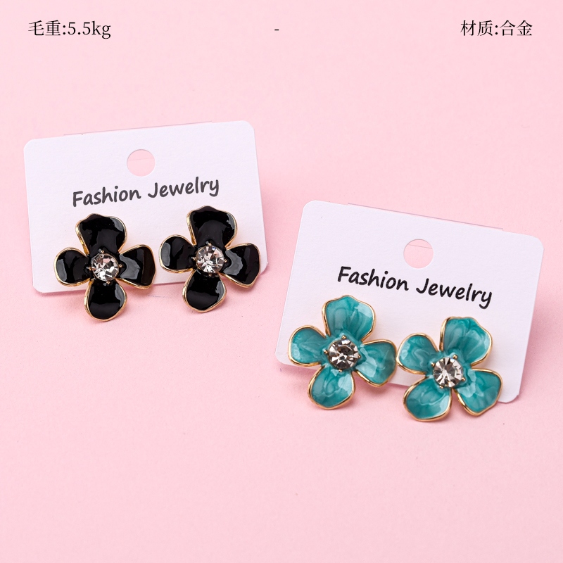 Pendientes de Flores de Aceite de Gota 2